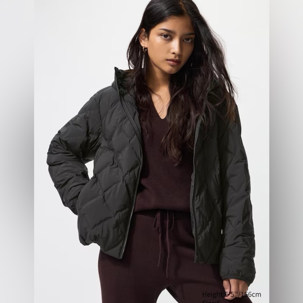 Uniqlo Black Quilted Jacket - New, Size M
